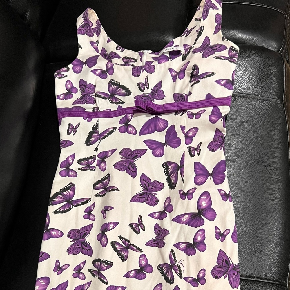 Versace Summer Butterfly Dress Size 4 Size 38